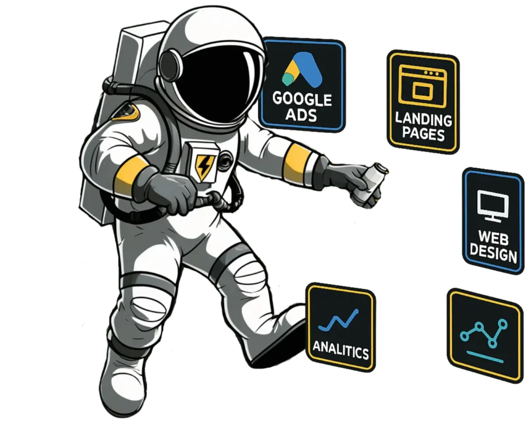 Astronauta BeAve che Esplora i Servizi di Digital Marketing per le aziende